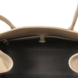 The Row Margaux Shoulder 12 Bag Smoked Taupe Calfskin Silver Hardware