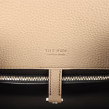 The Row Margaux Shoulder 12 Bag Smoked Taupe Calfskin Silver Hardware