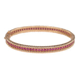 Van Cleef & Arpels X-Small Perlee Ruby Bracelet Diamonds & 18K Rose Gold Hardware