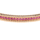 Van Cleef & Arpels X-Small Perlee Ruby Bracelet Diamonds & 18K Rose Gold Hardware