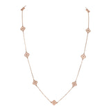 Van Cleef & Arpels Sweet Alhambra 16 Motif Long Necklace 18K Rose Gold Hardware