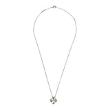 Pre-owned Van Cleef & Arpels 2020 Holiday Vintage Alhambra Pendant Necklace 18K White Gold Guilloche & Diamonds