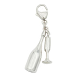Bag Bestie Sterling Silver Champagne Bottle Charm