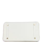 Hermes Birkin 35 White Clemence Gold Hardware