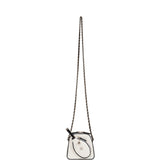 Chanel "Monte-Carlo" Mini Crossbody Tennis Bag White Canvas Light Gold Hardware