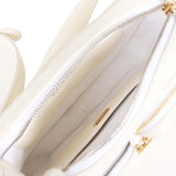 Chanel Small Camera Bag White Calfskin Mixed Metal Hardware