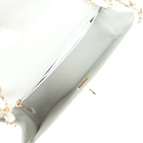 Chanel Mini Rectangular Flap Bag Light Grey Lambskin Light Gold Hardware