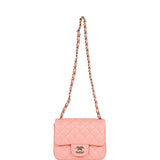 Chanel Mini Square Flap Pink Lambskin Light Gold Hardware
