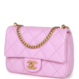 Chanel Sweetheart Crush Mini Rectangular Flap Bag Pink Caviar Antique Gold Hardware