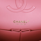 Chanel Medium Classic Double Flap Bag Dark Pink Caviar Light Gold Hardware