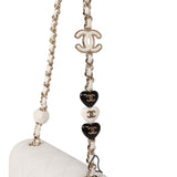 Chanel Sweet Mini Square Flap Bag White Lambskin Light Gold Hardware