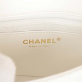Chanel Sweet Mini Square Flap Bag White Lambskin Light Gold Hardware