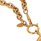 Vintage Chanel 24K Gold Plated Sunburst Interlocking CC Medallion Necklace