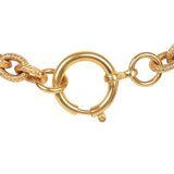 Vintage Chanel 24K Gold Plated Gold Lava CC Pendant Necklace