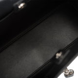 Pre-owned Christian Dior Diorissimo Pocket Tote Black Matte Alligator Silver Hardware