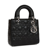 Christian Dior Small ABCDior Lady Dior Tote Black Lambskin Silver Hardware