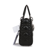 Christian Dior Small ABCDior Lady Dior Tote Black Lambskin Silver Hardware