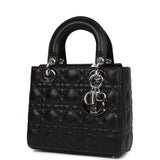 Christian Dior Small ABCDior Lady Dior Tote Black Lambskin Silver Hardware