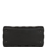 Christian Dior Medium Lady Dior Tote Black Lambskin Ruthenium Hardware