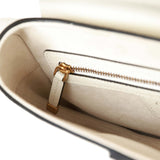 Pre-owned Christian Dior Saddle Bag White Grained Calfskin Gold Hardware