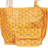Goyard Goyardine Yellow Anjou Mini Bag Palladium Hardware