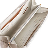 Goyard Goyardine White Matignon Wallet GM Palladium Hardware