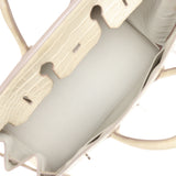 Pre-owned Hermes Birkin 35 Beton Matte Alligator Palladium Hardware