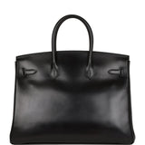 Pre-owned Hermes Birkin 35 SO BLACK Box Black Hardware
