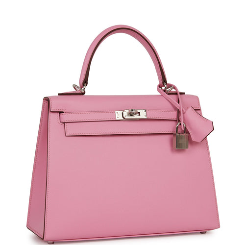 Hermes Kelly Sellier 25 Pink 5P Verso Madame Palladium Hardware