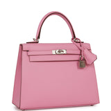 Hermes Kelly Sellier 25 Pink 5P Verso Madame Palladium Hardware