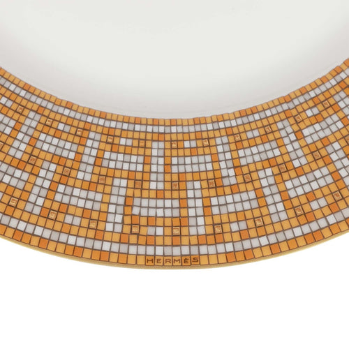 Hermes "Mosaique Au 24" Gold Dinner Plate Set