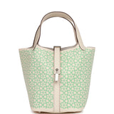 Hermes Picotin Lock 18 "Lucky Daisy" Nata Swift Palladium Hardware NO RESERVE!