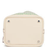 Hermes Picotin Lock 18 "Lucky Daisy" Nata Swift Palladium Hardware NO RESERVE!