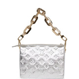 Louis Vuitton Silver Sequin Monogram Coussin BB