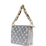 Louis Vuitton Silver Sequin Monogram Coussin BB