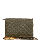 Louis Vuitton Coussin MM Khaki Green Lambskin Gold Hardware