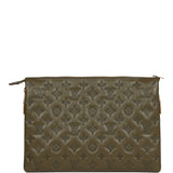 Louis Vuitton Coussin MM Khaki Green Lambskin Gold Hardware