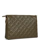 Louis Vuitton Coussin MM Khaki Green Lambskin Gold Hardware
