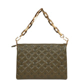Louis Vuitton Coussin MM Khaki Green Lambskin Gold Hardware