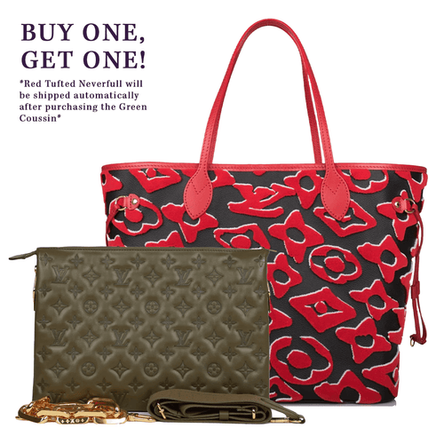 Louis Vuitton Coussin MM Khaki Green Lambskin Gold Hardware